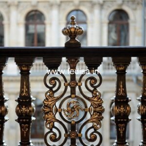 Elegant Brass Staircase Railing With Gold Finish Interior Design Staircase Living Room