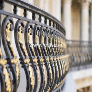 Antique Finish Brass Railing Design For Interiors Modern Granite Staircase