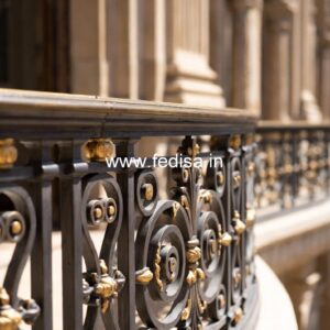 Brass Railing Design For Home Exterior Decor Staircase Design Dog Legged