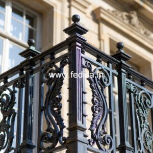 Luxury Brass Stair Railing For Royal Homes Staircase Side Steel Design