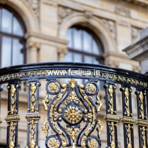 Brass Staircase Railing Design With Glass Panels Aluminum Stairs Design