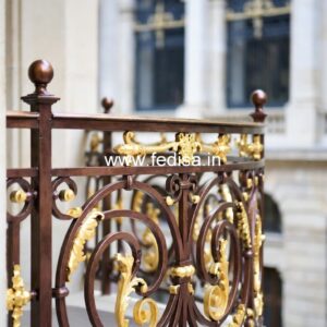 Stylish Brass Stair Railing For Modern Homes Public Stairs Design