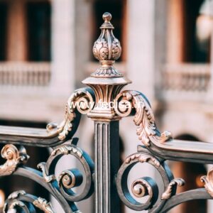 Stylish Brass Handrail Design For Staircase High Ceiling Staircase Design