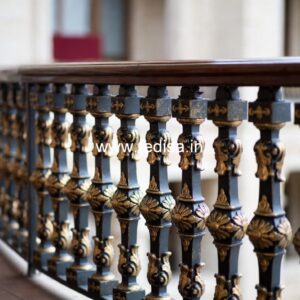 Modern Brass Railing Design For Homes Spiral Staircase Landing Design