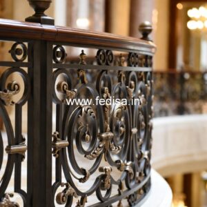 Elegant Brass Staircase Railing Design Modern Industrial Stairs