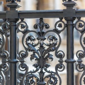 Stylish Brass Staircase Railing With Decorative Elements Modern Residential Stairs