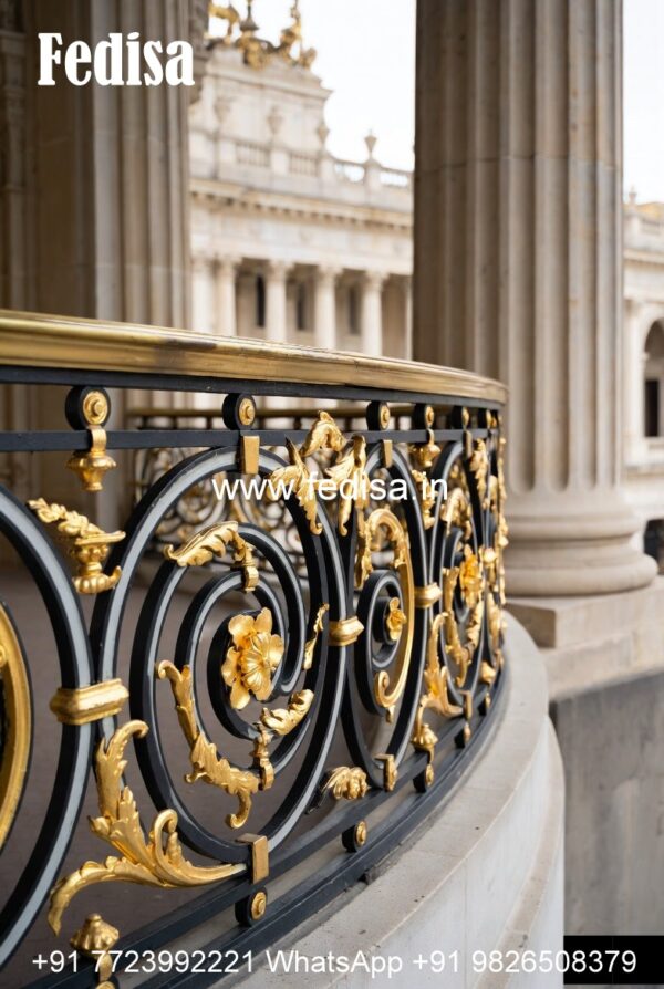 High End Railing Design Brass Railing Design For High-end Interiors Partition Design For ...