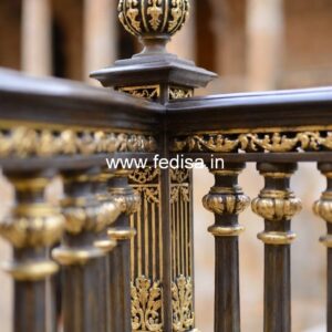 Decorative Brass Railing Design With Unique Patterns House Railing Design
