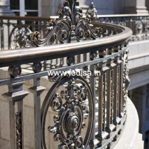 Designer Brass Staircase Railing For Villas Steel Ki Railing