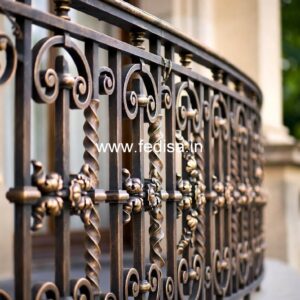 Custom Brass Railing Design For Staircase Interiors Railing Design For House Front Cement