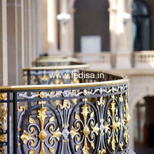 Luxury Brass Balcony Railing With Designer Finish Pipe Railing