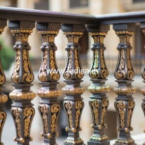 Designer Brass Staircase Handrail For Homes Staircase Grill Design