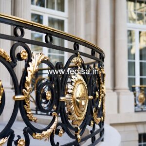 Stylish Brass Balcony Railing With Designer Look Railing Design For House Front Steel