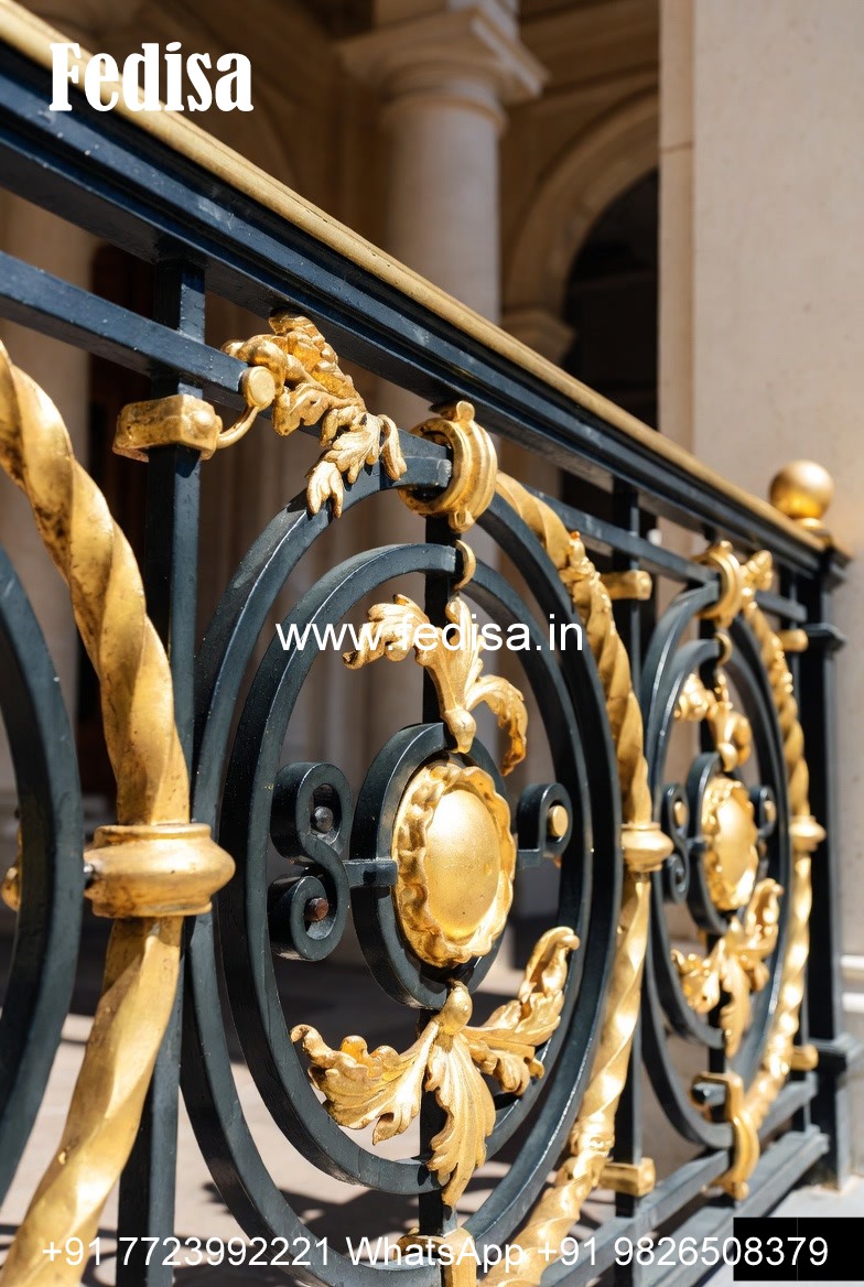 Modern Brass Handrail Design For Elegant Interiors Balcony Grill Design For House