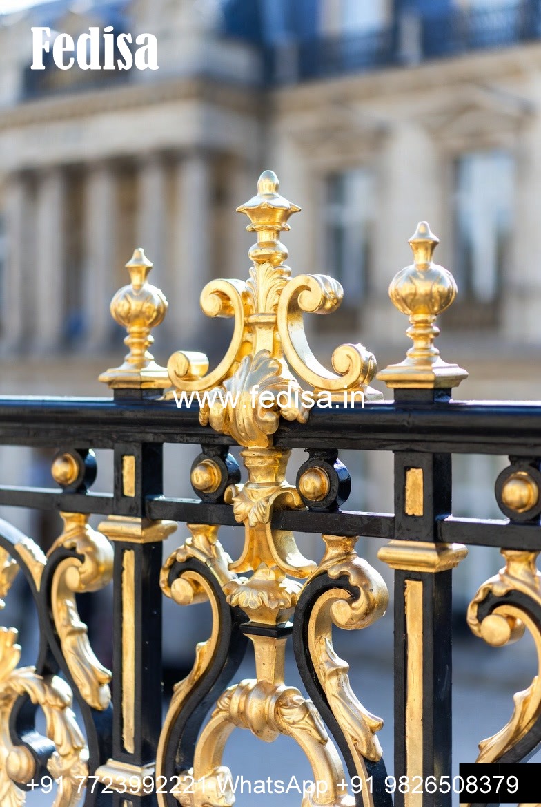 Designer Brass Balcony Railing With Unique Finish Chhat Ki Railing Ki Design