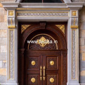 Engraved Wooden Door Bathroom Fiber Door Design No-10789
