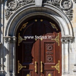 Handcrafted Wooden Door Double Door Entrance Design No-10805