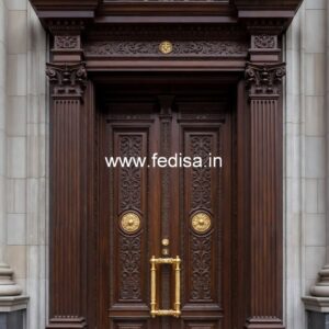 Italian Style Wooden Doors Double Door Safety Door Design No-10813