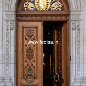 Vintage Wooden Door Marble Door Design No-10834