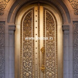 Handcrafted Wooden Door Flat Main Gate Design No-10846