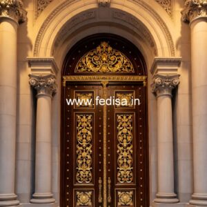 Ornate Door Design Glass Door Design Price No-10852