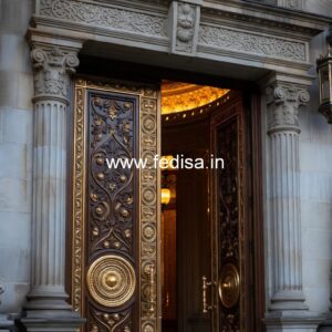 Luxury Classic Entrance Door Designs India Wood Carving Designs For Pooja Room No-10863