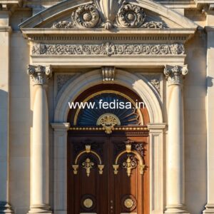 Engraved Wooden Door T Profile Door Design No-10871
