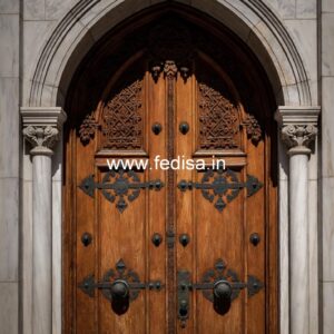 Glass Panel Classic Door Chokhat Molding Design No-10872