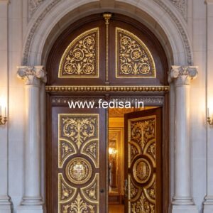 Double Door Classic Style Plywood Double Door Design No-10951