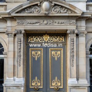 Handcrafted Wooden Door English Door Design No-10969