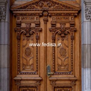 Classic Wooden Main Door Design For Home Flush Door Design With Veneer No-10984