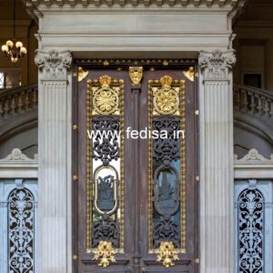 Double Door Classic Style Teak Double Door Design No-11033