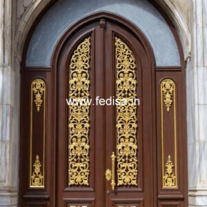 Glass Panel Classic Door Jali Design Door No-11077