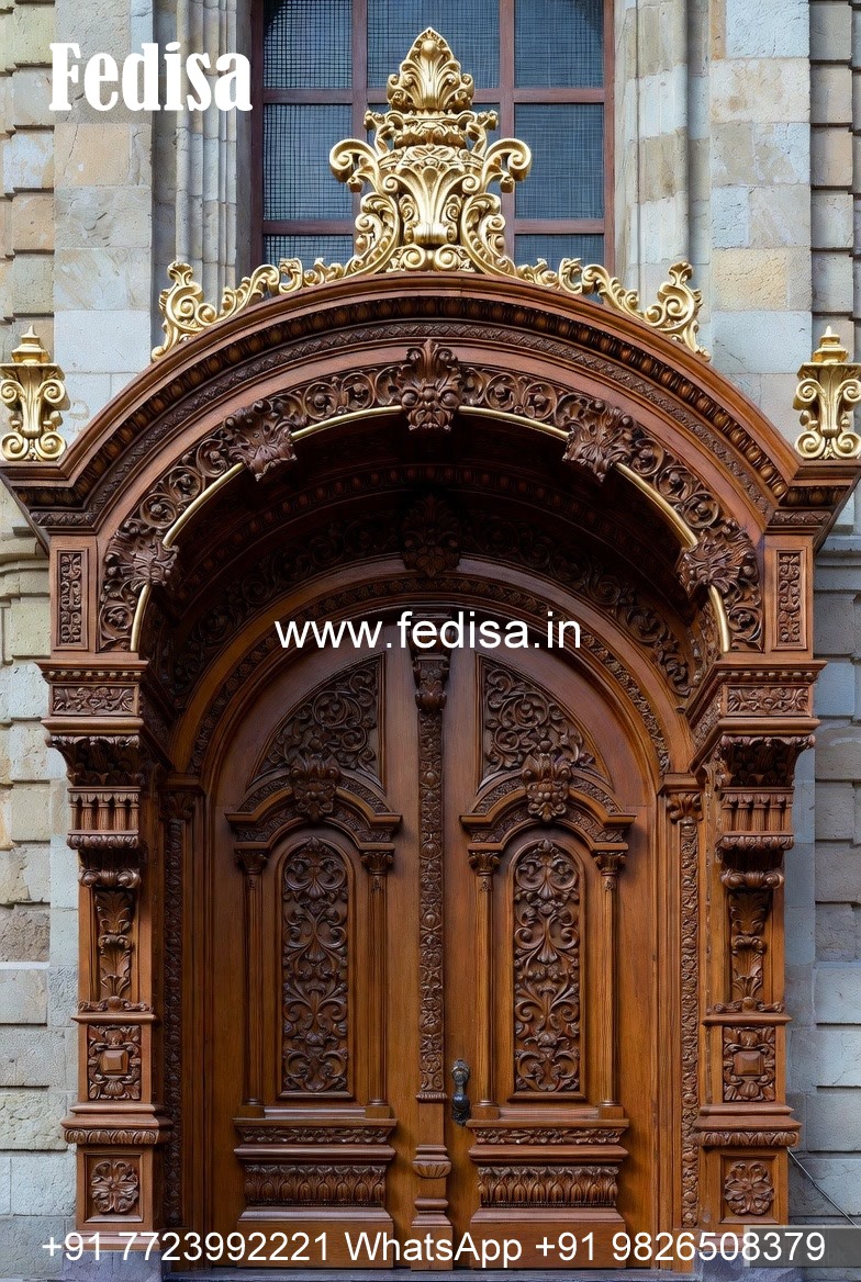 Traditional Carved Wooden Front Door Ideas Plywood Door Design Catalog No-11108