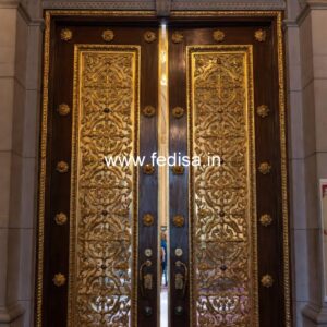 Elegant Double Door Classic Entry Design Door Piling Design No-11111