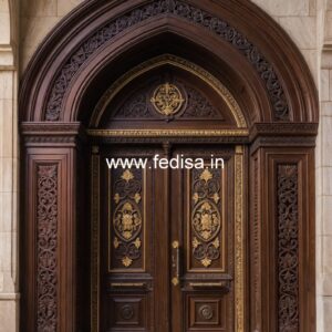 Vintage Wooden Door Mirror Door Design For Drawing Room No-11121