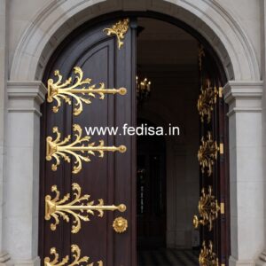 Carved Wooden Doors Sagwan Wood Single Door Design No-11173