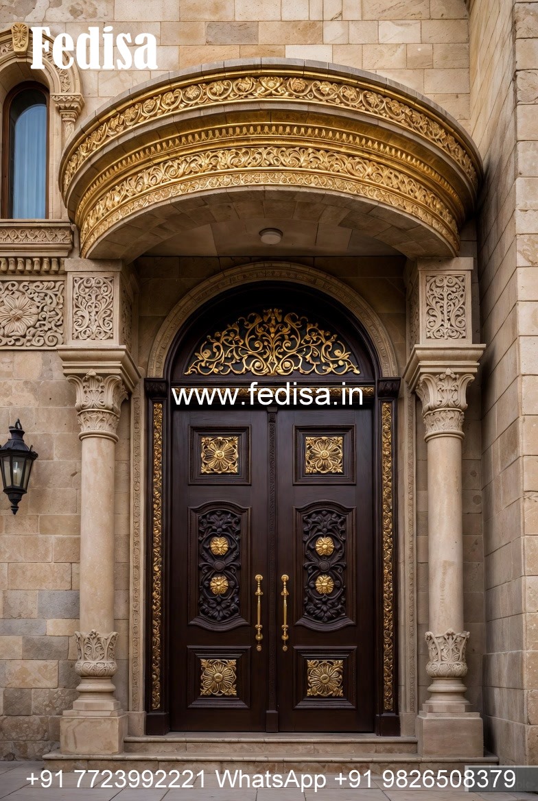 Wooden Carved Door Design Bungalow Main Door Design No-11207