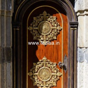 Heritage Door Design Half Mirror Door Design No-11209