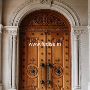 Arch Top Wooden Door Sagwan Door Simple Design No-11239