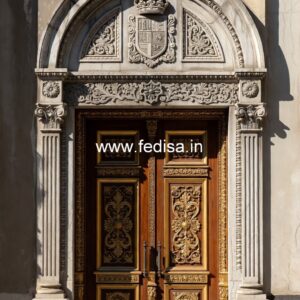 Traditional Carved Wooden Front Door Ideas Prayer Room Door Design No-11272