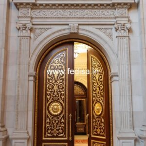 Heritage Door Design Pooja Mandir Glass Door Design No-11332