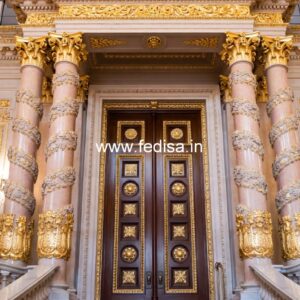 Rustic Classic Door Main Door Elevation Design No-11343