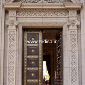 Home Entry Wooden Door Double Door Jali Gate Design No-11349
