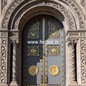 Traditional Carved Wooden Front Door Ideas Main Door Ventilation Design No-11354