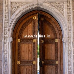 Handcrafted Wooden Door Toilet Gate Design No-11379