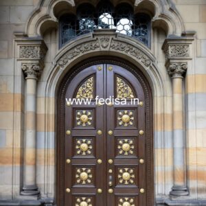 Home Entry Wooden Door Room Door Lock Design No-11390