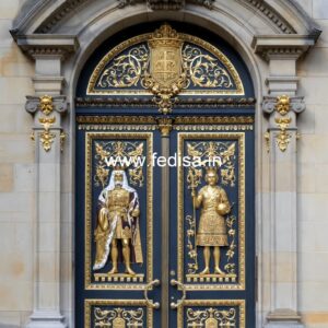 Traditional Carved Wooden Front Door Ideas Main Gate Design Single Door No-11395