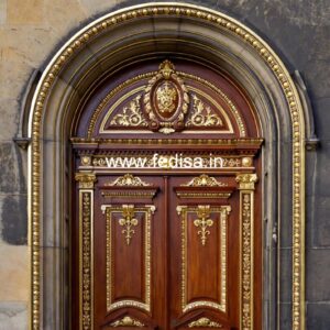 Glass Panel Classic Door Kitchen Gate Design Wooden No-11405