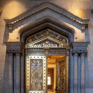 Vintage Wooden Door House Temple Door Design No-11408